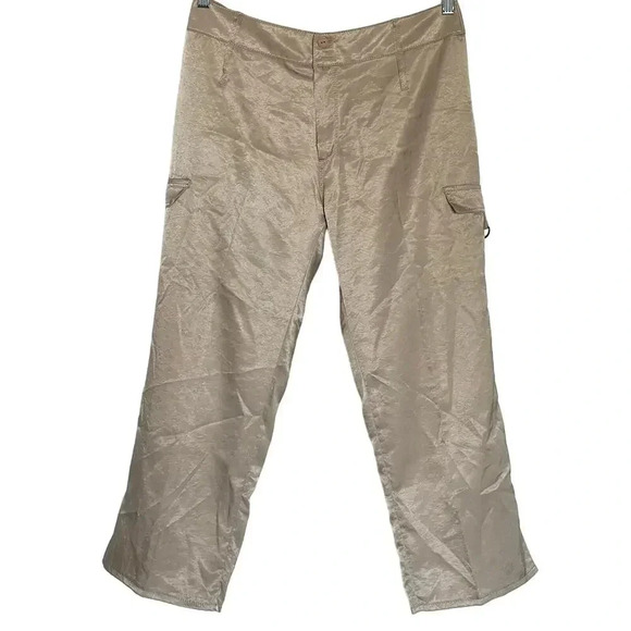 TARK’1 Paris Vintage Designer Cropped Satin Wide Leg Pants Women’s Size 4 - Picture 1 of 7